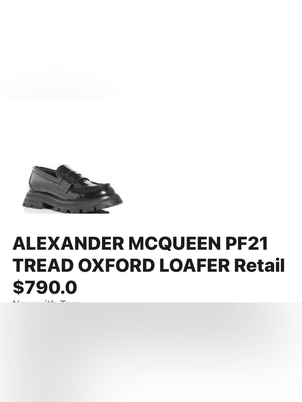 Alexander McQueen Black Leather Chunky Loafer. NWOT - Picture 2 of 7